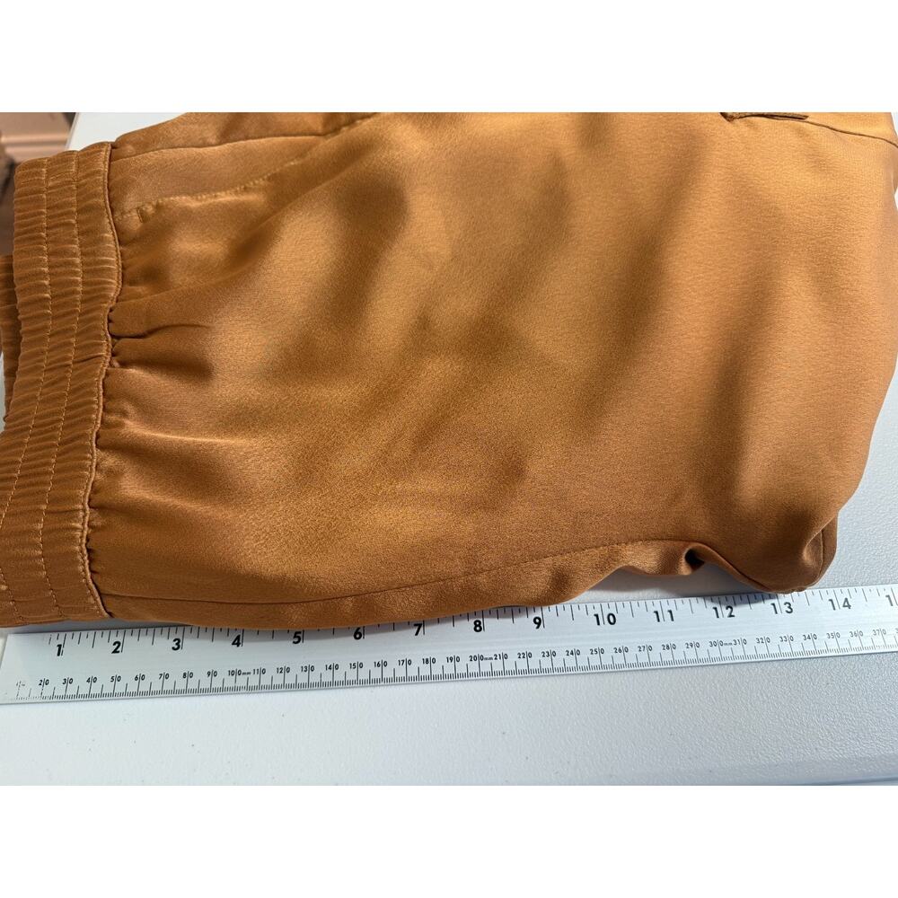 Banana Republic Satin Finish Cargo Jogger Pants Womens Size XL Bronze Casual - Picture 9 of 12
